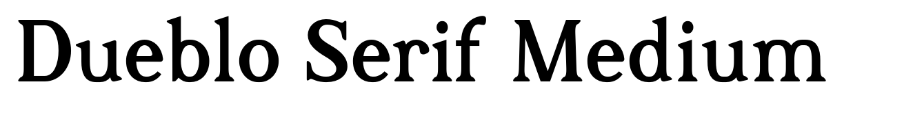 Dueblo Serif Medium